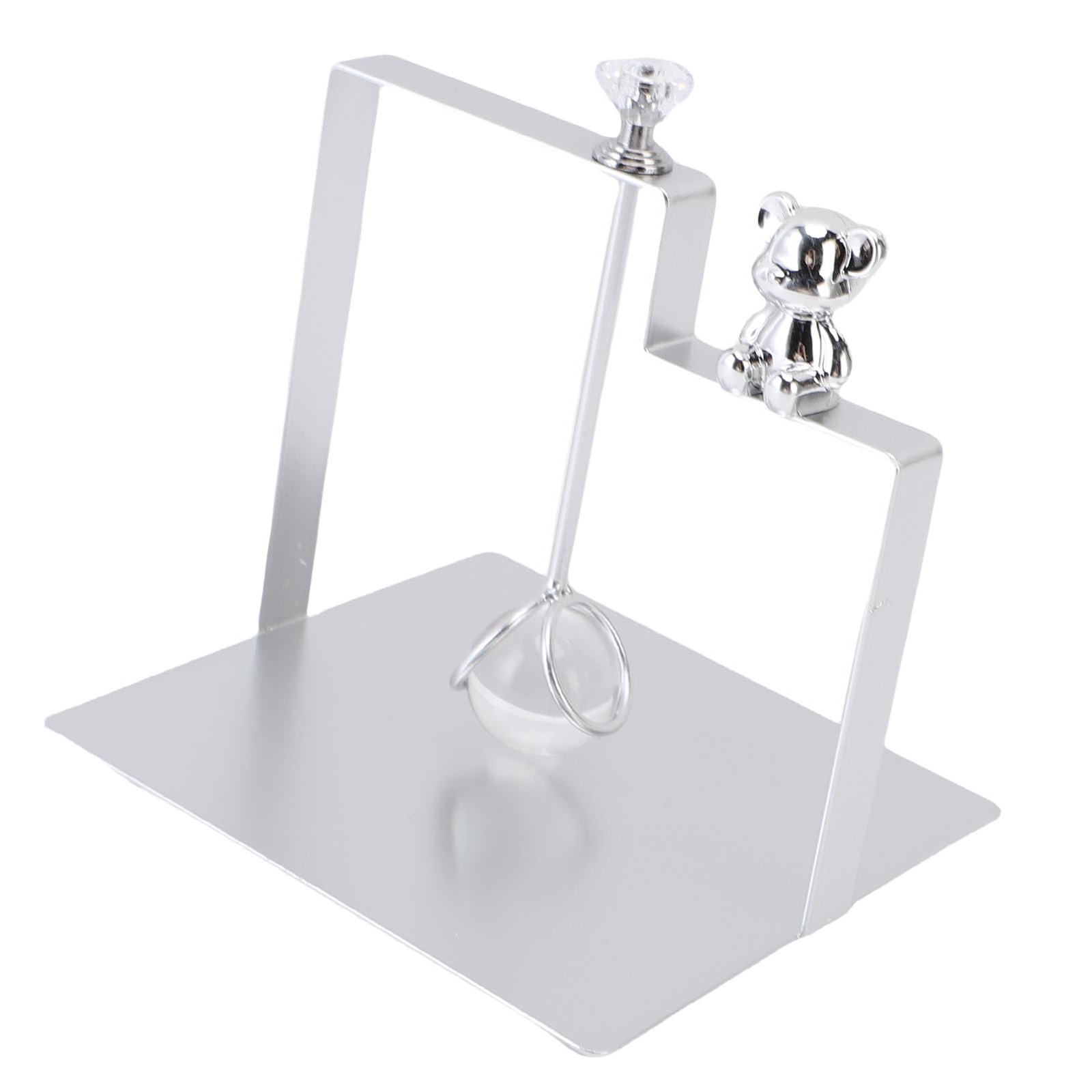 Square Metal Napkin Dispenser Modern Flat Napkin Holder With Cute Bear Decoratio