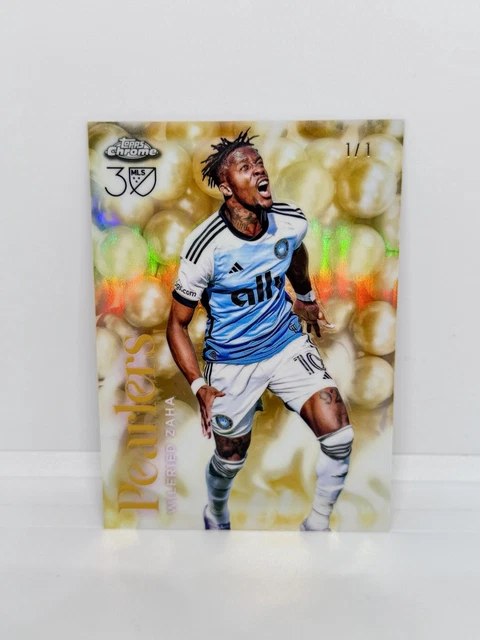 WILFRIED ZAHA 2025 MLS Topps Chrome Pearlers Golden Pearl 1/1 Charlotte FC SSP