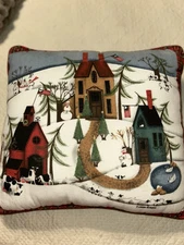 Winston & Winston Winter Village Throw Pillow