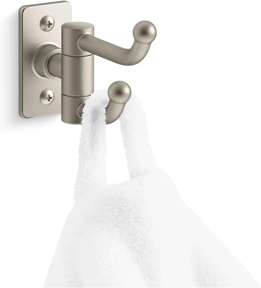 Kohler K35927-BN Castia by Studio Mcgee Double Hook Robe Hook Vibrant Brushed Ni - Image 4 of 4