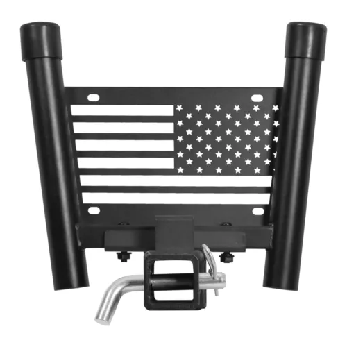2" Hitch Mount Flagpole Holder Bracket for 2 flags Truck Car Trailer SUV RV Jeep - Picture 15 of 18