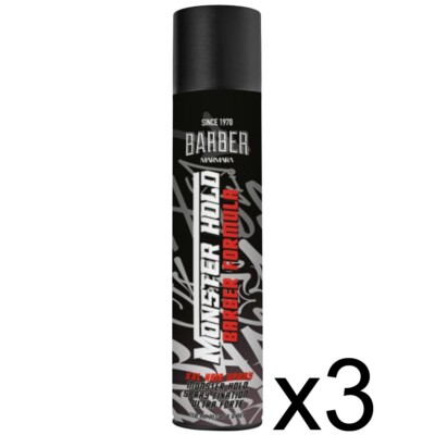 BARBER SALON BEAUTY MARMARA XXL FORMULA HAIR SPRAY MONSTER HOLD 25.36 OZ 3 PACK