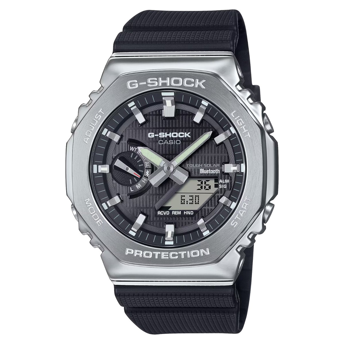 NEW Casio G-Shock G-STEEL BLACK World Time Bluetooth Solar Mens Watch  GBM2100-1A