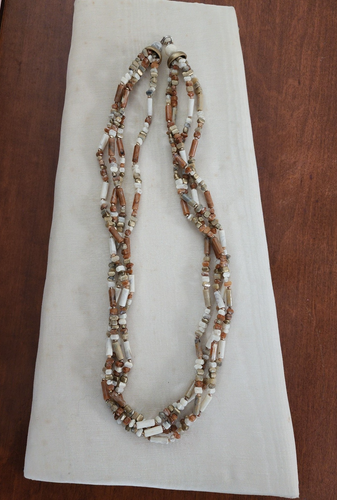 Vintage Linda Lindstrom Tan Palazzo Pant with Free Matching Necklace - Picture 14 of 14