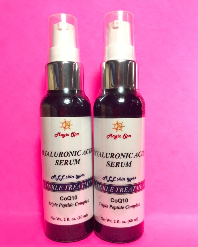 2*2oz HYALURONIC ACID Cream CoQ10 Matrixyl Anti-aging Wrinkle Filler Peptides