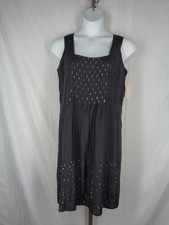Coldwater Creek Gray Sequin Bead Sleeveless Dress Size 12 New