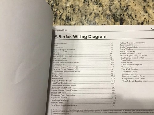 2018 E Series Wiring Diagram Book - Picture 3 of 3