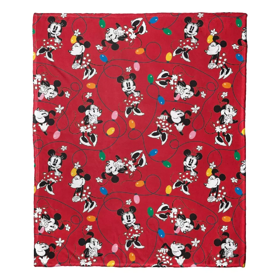 Juego de almohada y tiro tejido Minnie Mouse juego de almohada y abrazo Navidad nuevo Foto 3 de 4