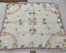 Vintage Scarf Mushroom Fungi Pattern Psychedelic 30" Square