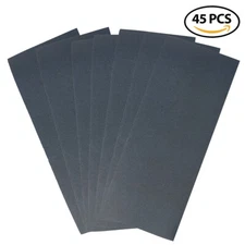 45 Sheets 320 Grit Wet Dry Silicon Carbide Waterproof Sandpaper 9x3.6" Sanding