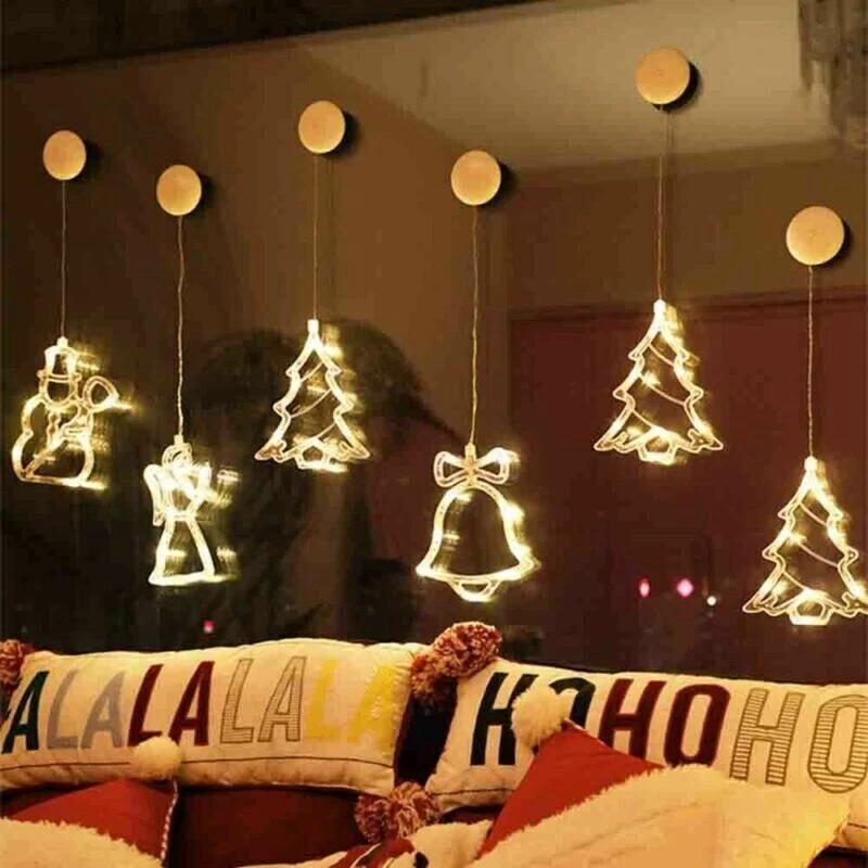 Decor Window Xmas Light String Curtain Tree Party Christmas Fairy Indoor Hanging - Image 4 of 4