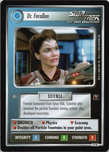 Star Trek CCG Dr. Farallon Near-Mint/NM Rare – Mirror Mirror 2000