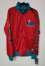 Starter Fleece Jacket Red Michael Strahan NFL Super Bowl LVII Embroidered Sz L