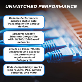 Cat5e CAT5 Network Ethernet Computer Patch Cable PC XBOX, PS3, PS4 Blue lot