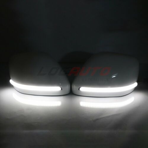 For Nissan Patrol 2016-2019 LED Rearview Side Mirror Dynamic Turn Light Milky - Picture 8 of 10
