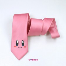 Anime Kirby Star Pink Kawaii Necktie Cosplay Costume Neck Tie Accessoies Gift