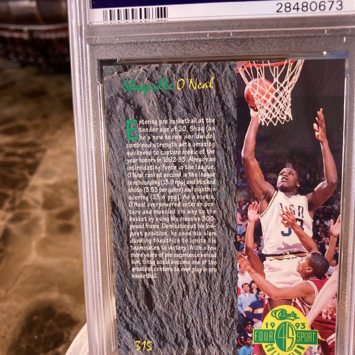 【Shaquille O'Neal】10シリ PSA Natinal Conv Shaquille O'Neal, Faces of the Game #355 - 1994 Stadium Club