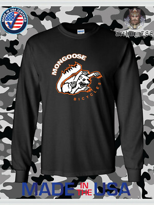 New Tee Mongoose Bicycles BMX Bikes Logo Men's American Long Sleeve T-Shirt