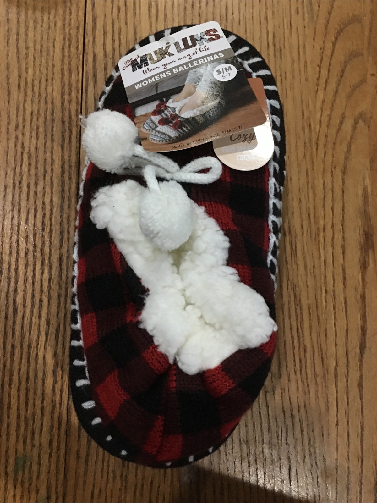 APL THE ORIGINAL MUK LUKS WOMENS BALLERINAS S M (5 7)