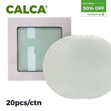 20 PACK 11.8in Round Glossy Sublimation Glass Cutting Boards for Heat Transfer