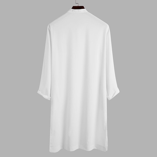 US LAGER Herren Indianer Kleidung Kurta Shirt Kurz Kaftan Ethno Festival Tunika Top - Bild 9 von 15