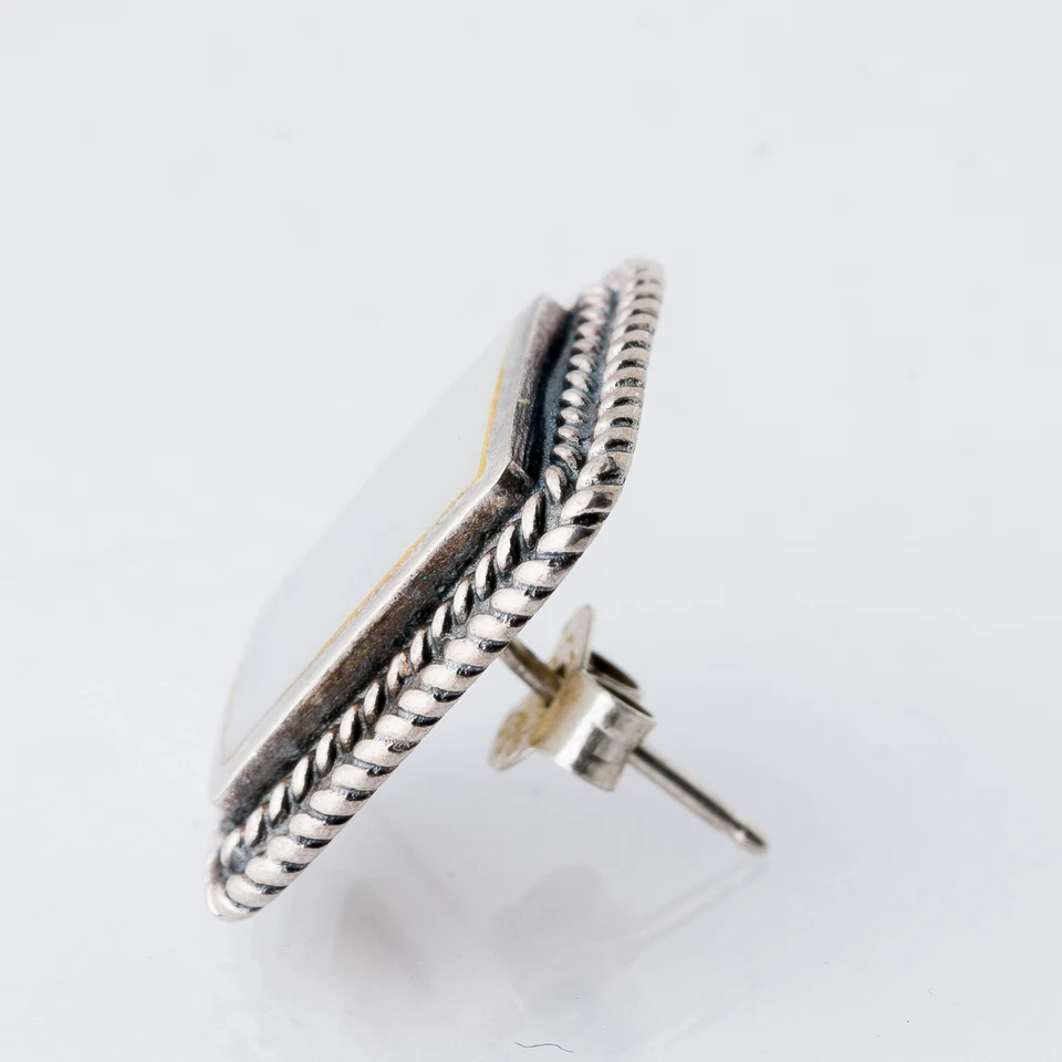 Einzelner Ohrring Ohrstecker Perlmutt 925er Silber 2,43 g - Bild 2 von 4