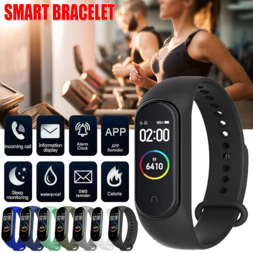 Bluetooth Smart Bracelet Fitbit Style Heart Rate Monitor Watch Pedometer Tracker - Picture 1 of 13