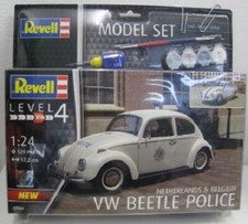 VW Beetle Police MODEL-SET inkl. Farben u. Pinsel Revell Bausatz in 1:24 NEU