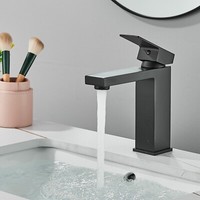 Schwarz Wasserhahn Bad Waschtischarmatur Waschbecken Einhebel Mischbatterie