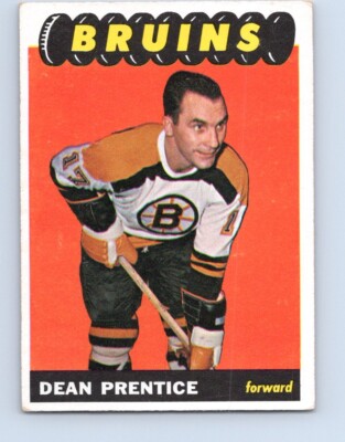 VINTAGE HOCKEY CARD 1965 topps BOSTON BRUINS DEAN PRENTICE NO108