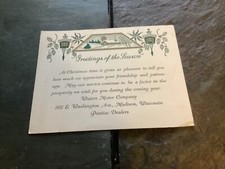 Early Waters Motor Company, Pontiac Dealers, Madison Wisconsin Christmas Card