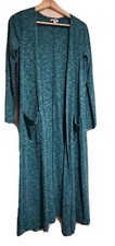 Lularoe Sarah Cardigan Small Women Long Duster Turquoise Fairy Y2K Boho Grunge