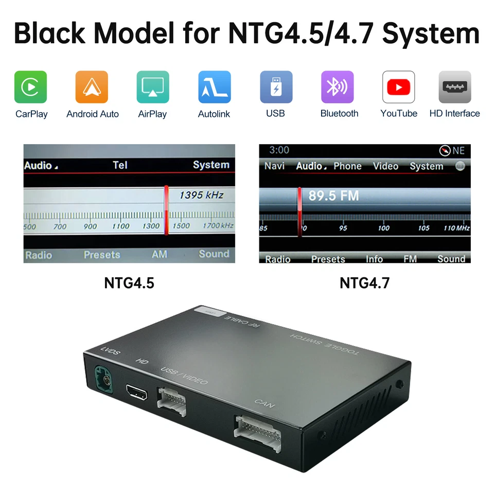 For Mercedes Benz ML 350 W166 GL550 X166 Wireless CarPlay Android Auto Interface - Imagem 3 de 4