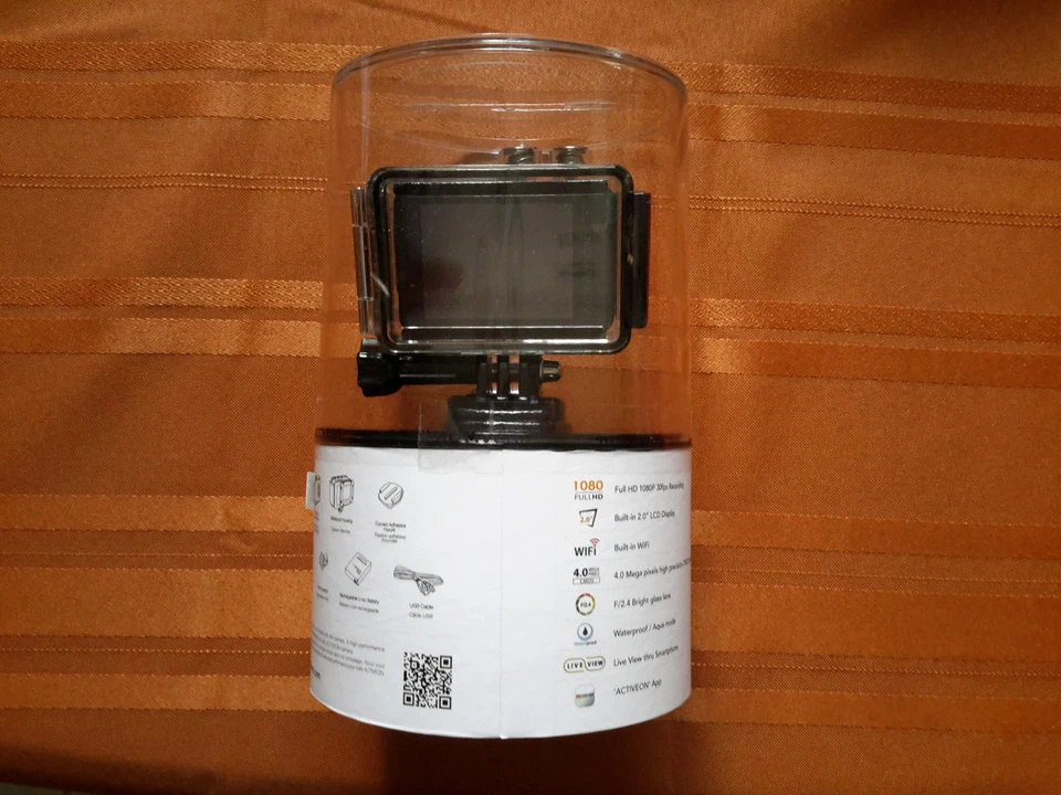 Activeon CX Action Camera CCA10W (Black) Full HD, Waterproof, WiFi - New/Sealed - Image 2 of 2