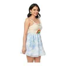Unique Vintage Rainbow Cloud Dress 1X New