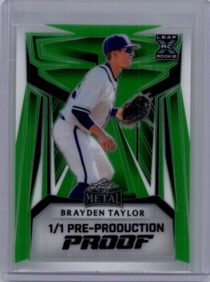  Brayden Taylor 2024 Leaf Baseball 1/1 Pre Production Proof