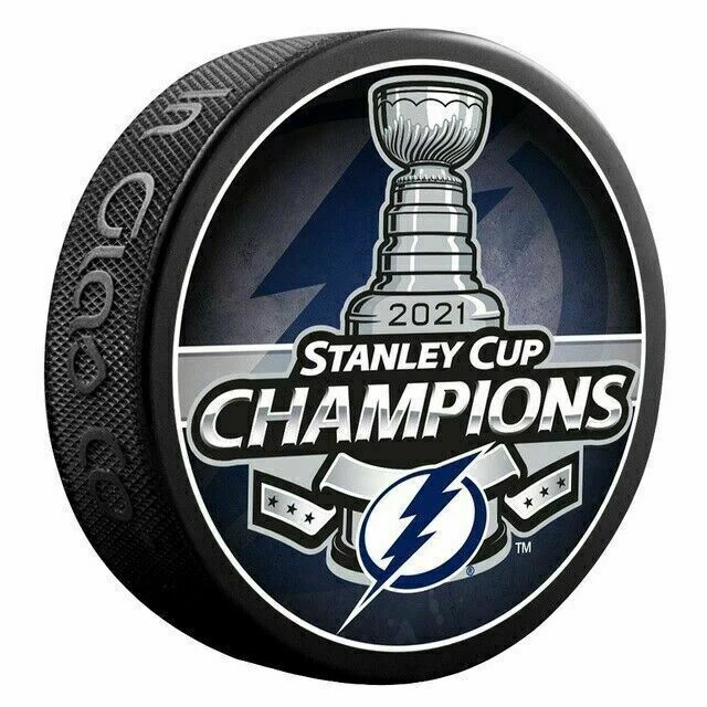 IN GLAS CO Tampa Bay Lightning 2021 NHL Stanley Cup Champions Puck - BRAND NEW!