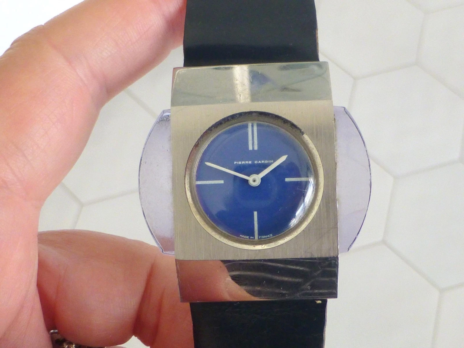 Jaeger LeCoultre — 1970 JAEGER LECOULTRE PIERRE CARDIN Space Age Collection Lucite Metal Watch