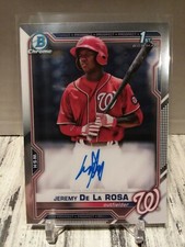 2021 Bowman Chrome 1st Jeremy De La Rosa Auto Nationals ROOKIE RC Autograph C1