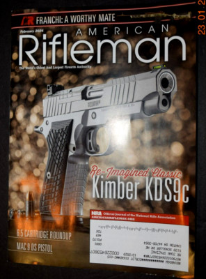RIFLEMAN MAGAZINE ''RE-IMAGED - KIMBER KDS9c,'' Feb 2024, 64 Pages, Brand New