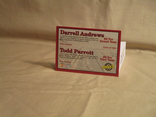 Darrell Andrews All Pro 2nd Team, Todd Parrott All Pro 3rd Team 1992 Maxx #243 - Picture 2 of 2