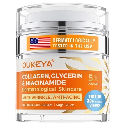 OUKEYA Collagen Cream For Repair Wrinkle Anti-Aging Face & Neck Cream 50g
