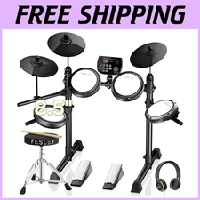 Portable Electronic Drum Kit with Headphones