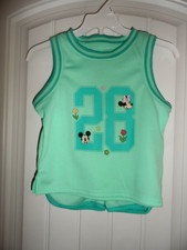 Cute Disney Minnie Mickey mouse girls size 4 5 blue shorts sleeveless shirt set