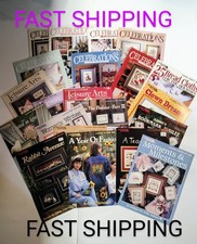 Lot of 24 Leisure Arts Celebrations Cross Stitch Leaflet Magazines Vtg 80s 90s