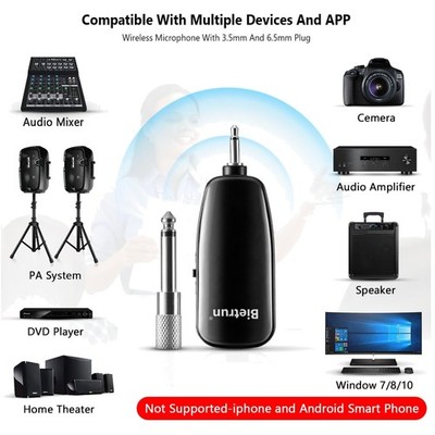 Easy-to-Use Wireless Mic System, 400mAh Battery, 6 Hours