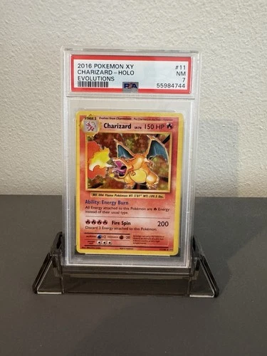 2016 POKEMON XY EVOLUTIONS #11 CHARIZARD-HOLO PSA 7