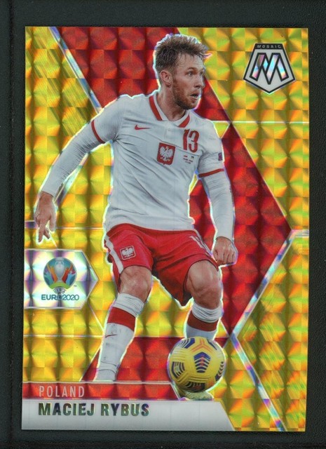 2021 MACIEJ RYBUS 08/10 PANINI MOSAIC UEFA EURO GOLD RED