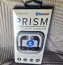 Sentry Prism Bluetooth Wireless In-Ear Earbuds In-Line Mic Black/Blue