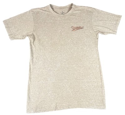 Miller High Life Beer Graphic T-Shirt Mens Small Tan Retro Licensed 
